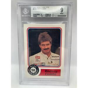 1988 Max Racing Rodney Combs Rookie Card #6 Inaugural Set Beckett Rated 9 Mint